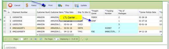 LTL Carrier Assigned