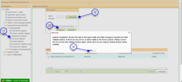 Upload the updated excel file back into TPSynergy